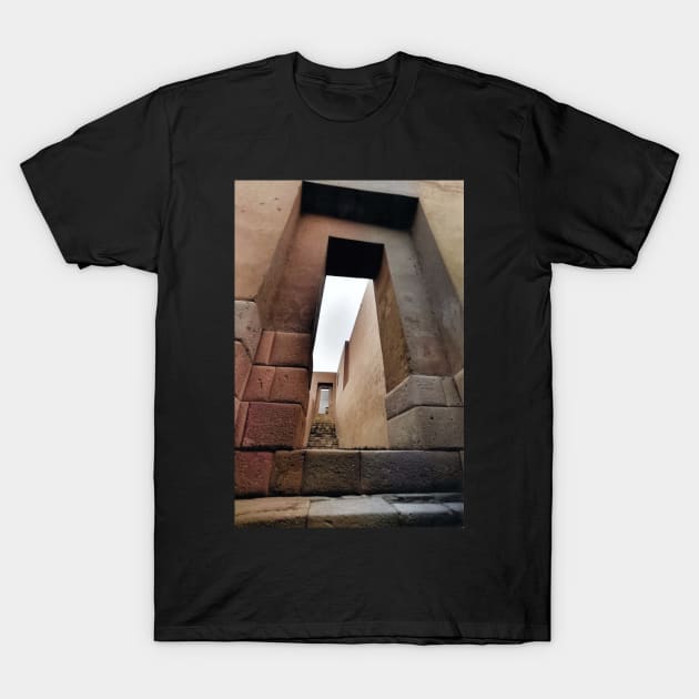 vintage colorized photo of peruvian architecture T-Shirt by In Memory of Jerry Frank